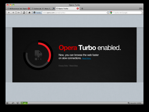 Opera Turbo mit h&ouml;herer Bildqualit&auml;t